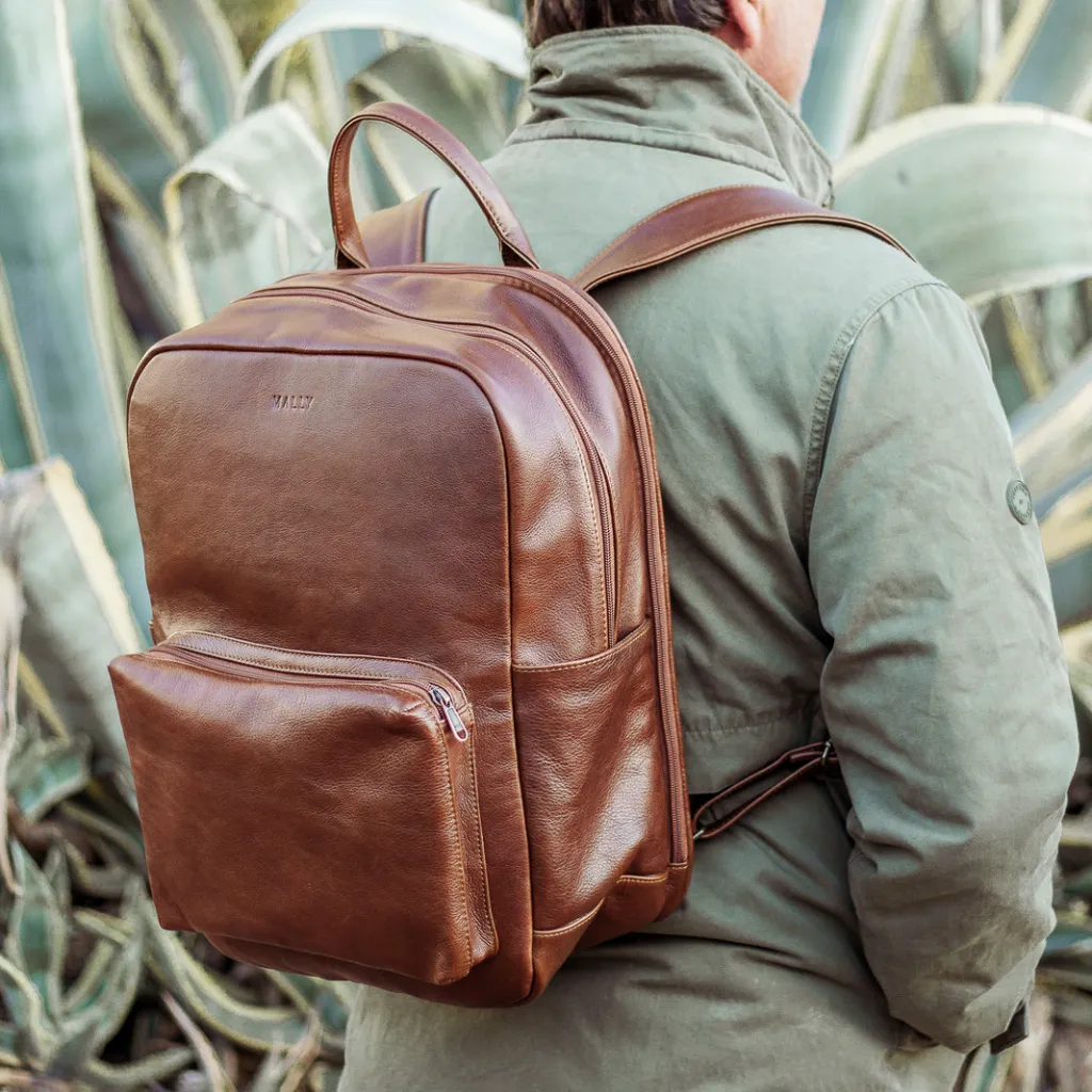 The Hunter Laptop Backpack in Brown