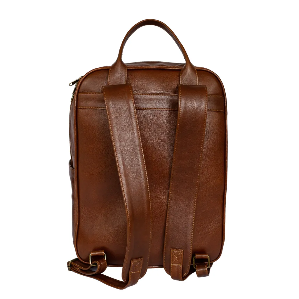 The Hunter Laptop Backpack in Brown