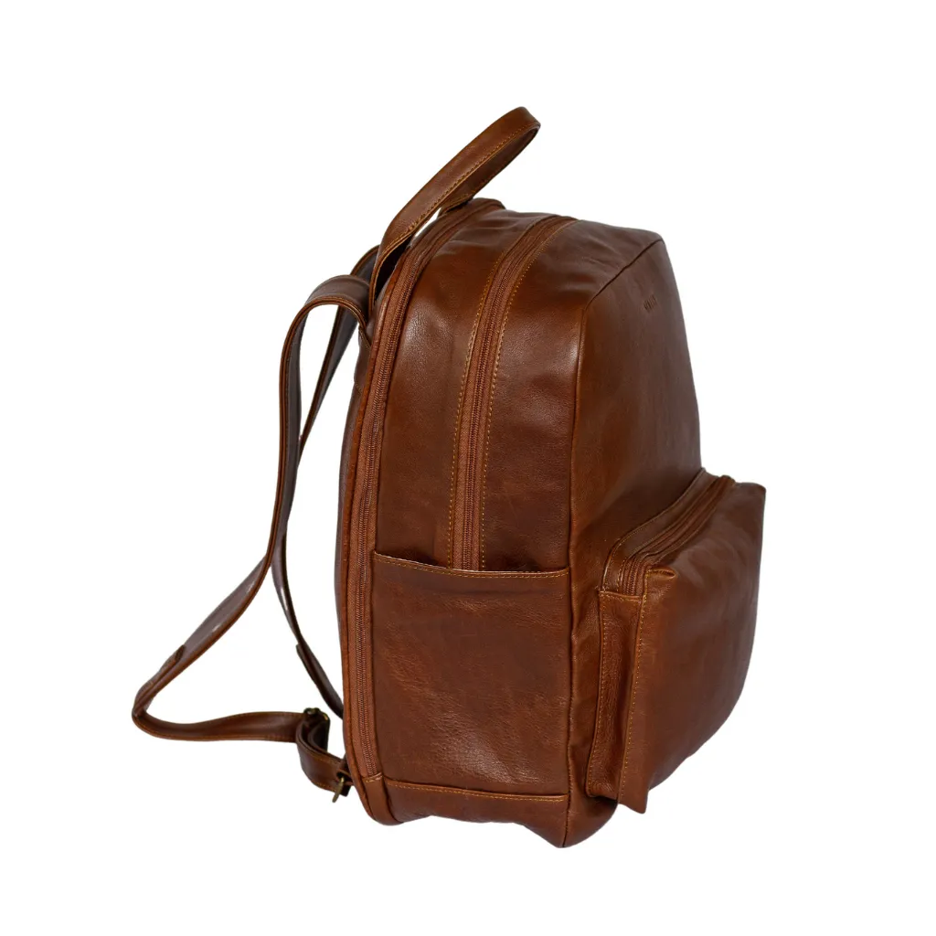 The Hunter Laptop Backpack in Brown