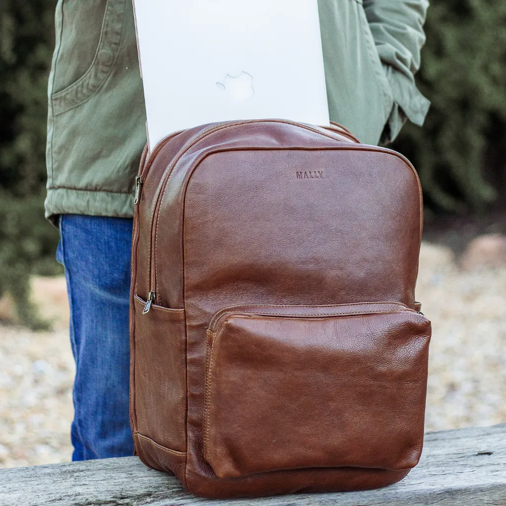 The Hunter Laptop Backpack in Brown