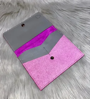 The Riley Leather Wallet in Pink