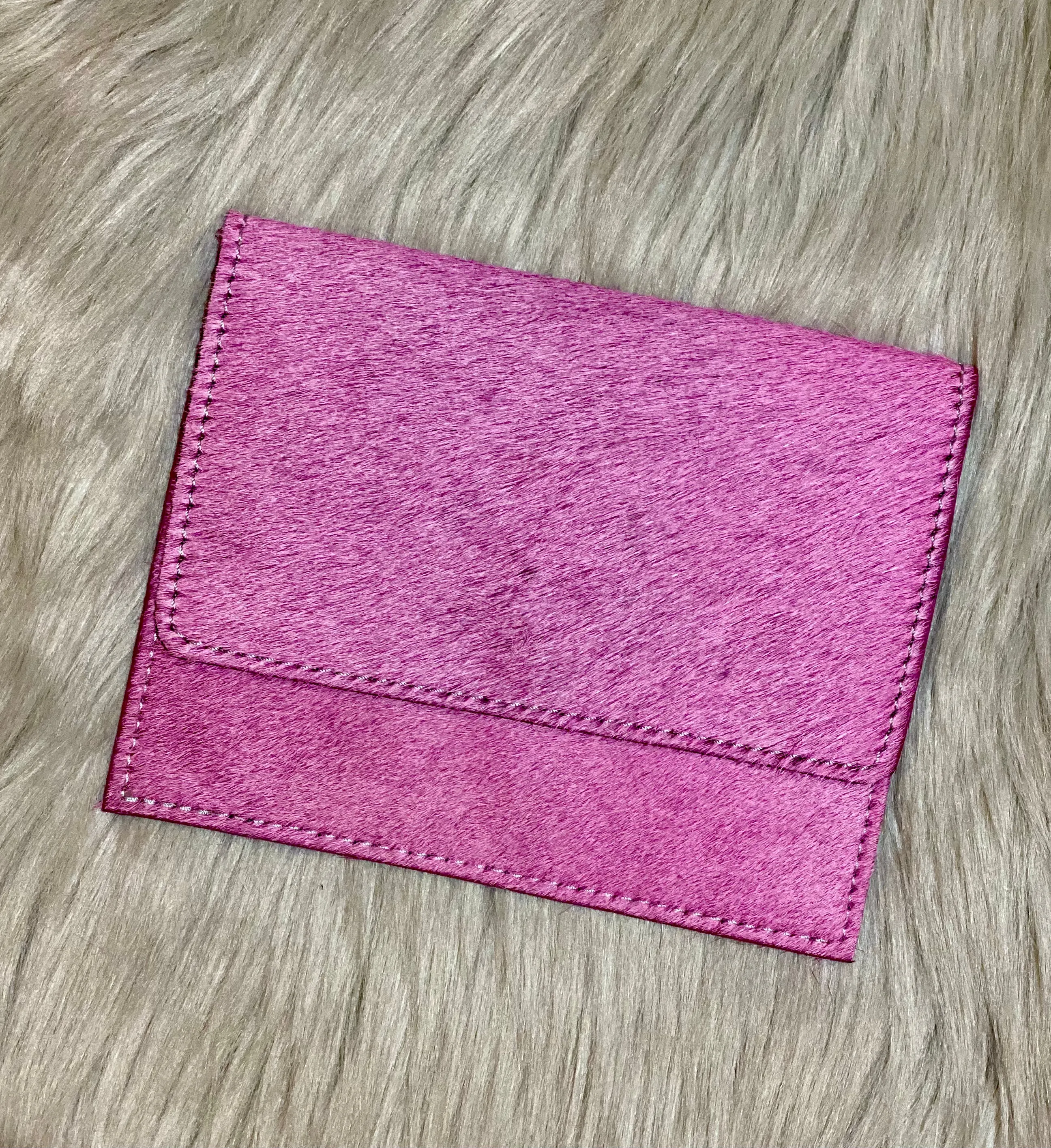 The Riley Leather Wallet in Pink