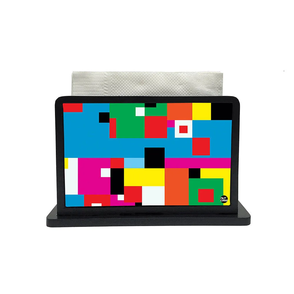 Tissue Holder Paper Napkin Stand - Colorful Mix Box Pattern
