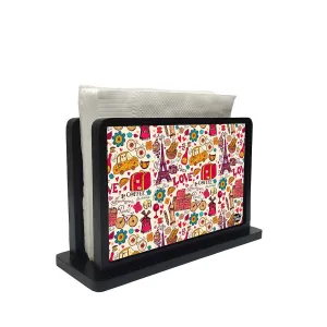 Tissue Holder Paper Napkin Stand - Love Paris City