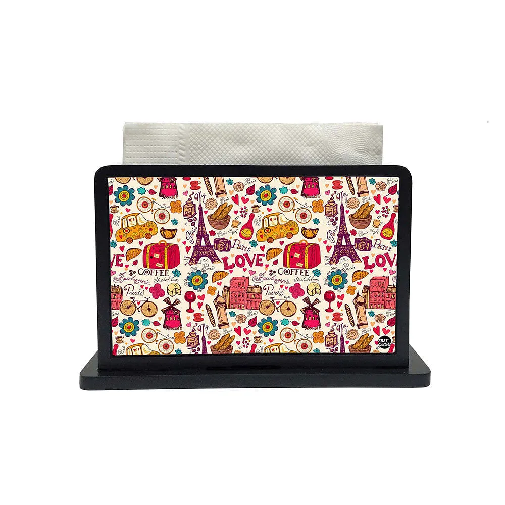 Tissue Holder Paper Napkin Stand - Love Paris City