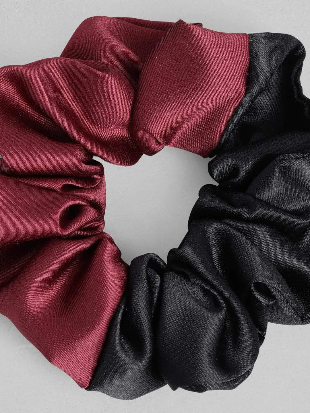 TOKYO TALKIES X rubans Modern Bi-Hue Satin Set of 2 Scrunchies