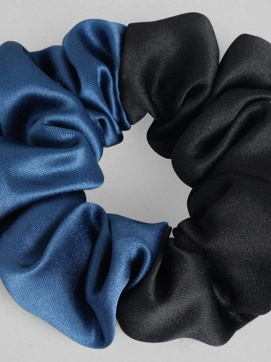 TOKYO TALKIES X rubans Modern Bi-Hue Satin Set of 2 Scrunchies