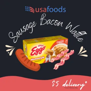 USAFoods Sausages, Bacon and Eggo's Waffles [Local Delivery Only]