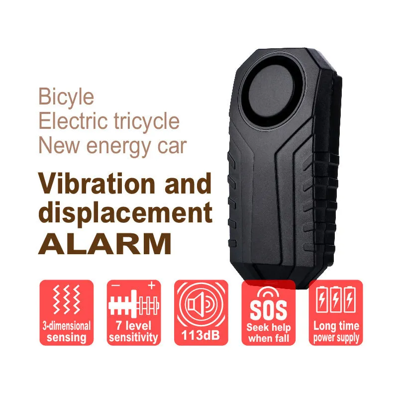 Vibration Sensing Bike Security Alarm with Remote