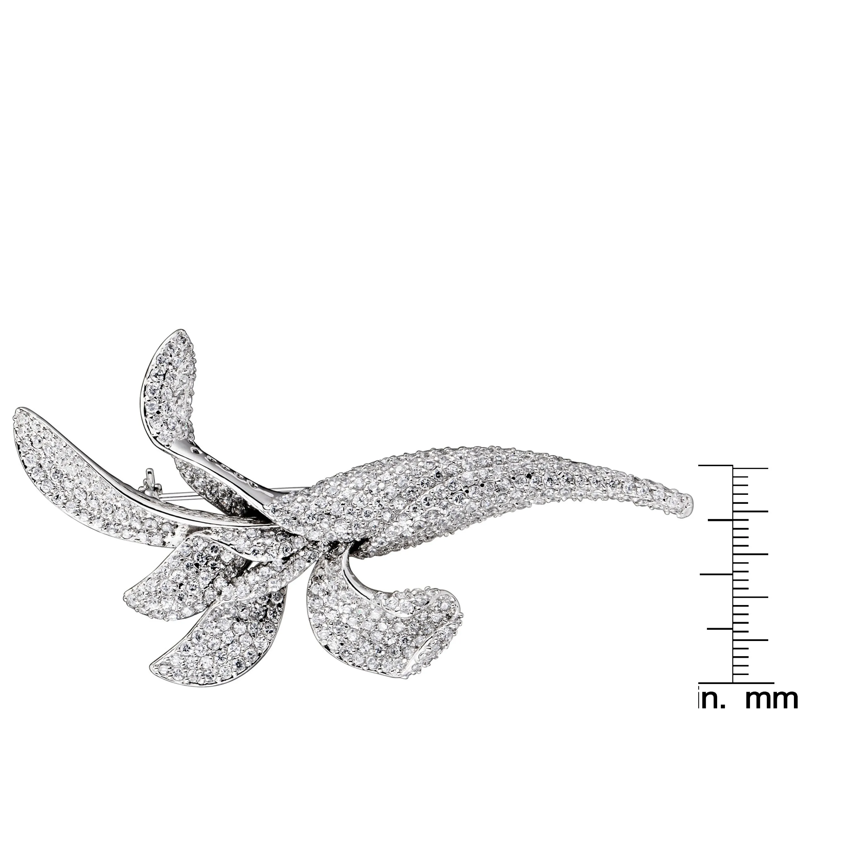 Victoire  Green Cubic Zirconia Black Rhodium Plated Pin