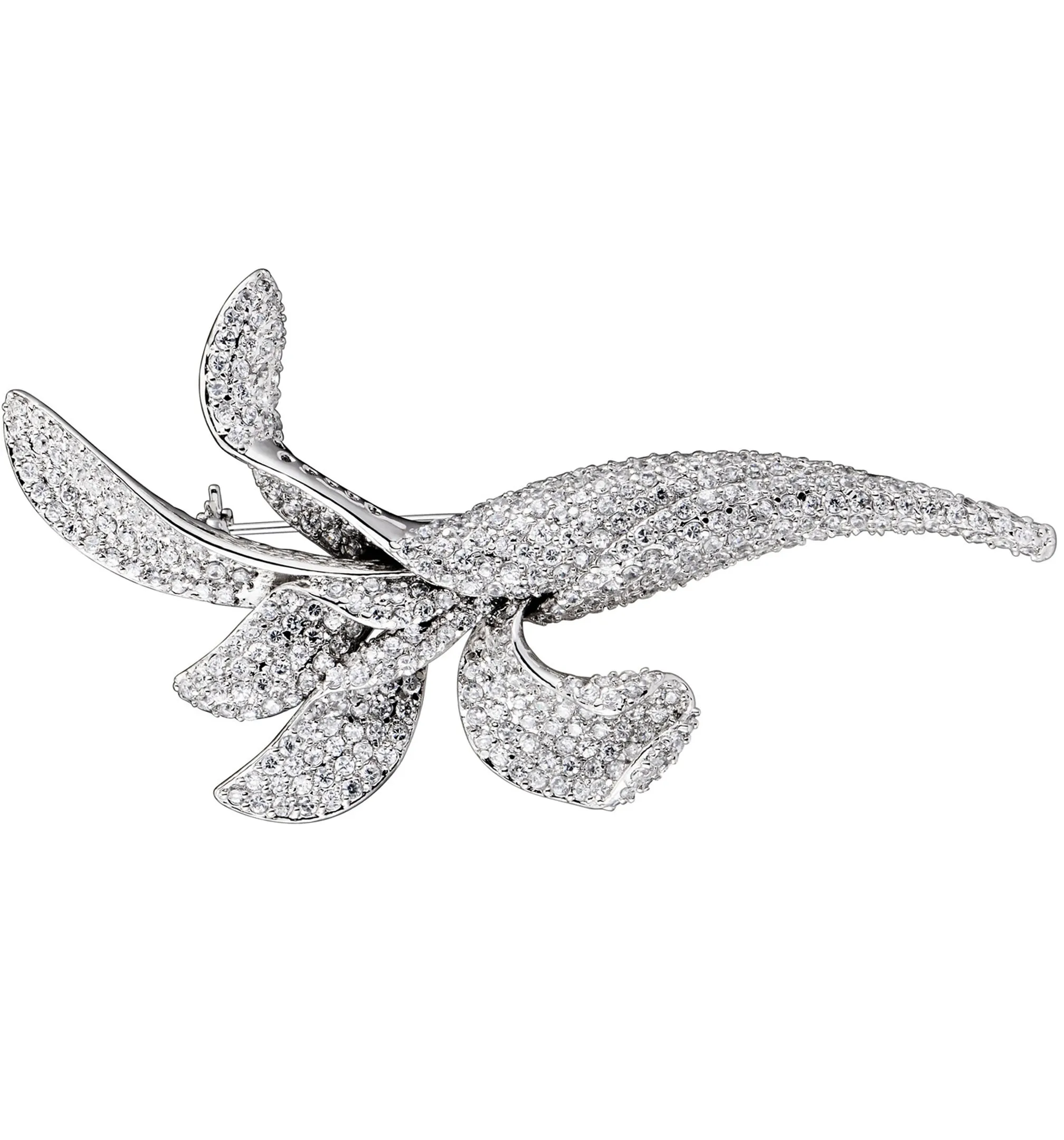 Victoire  Green Cubic Zirconia Black Rhodium Plated Pin