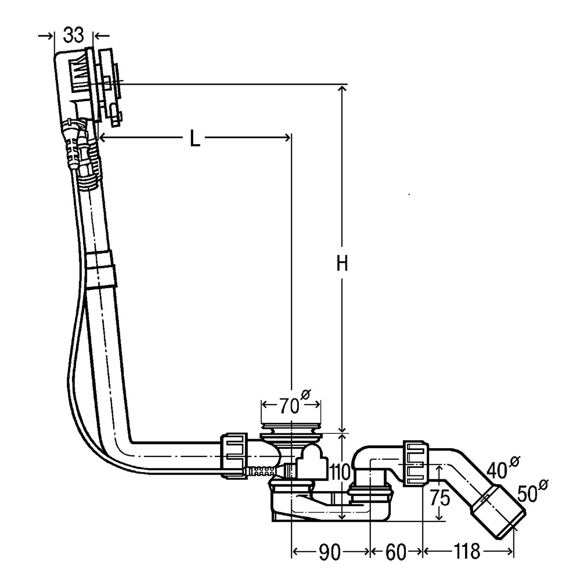 Viega Multiplex Trio Functional Drain in Chrome