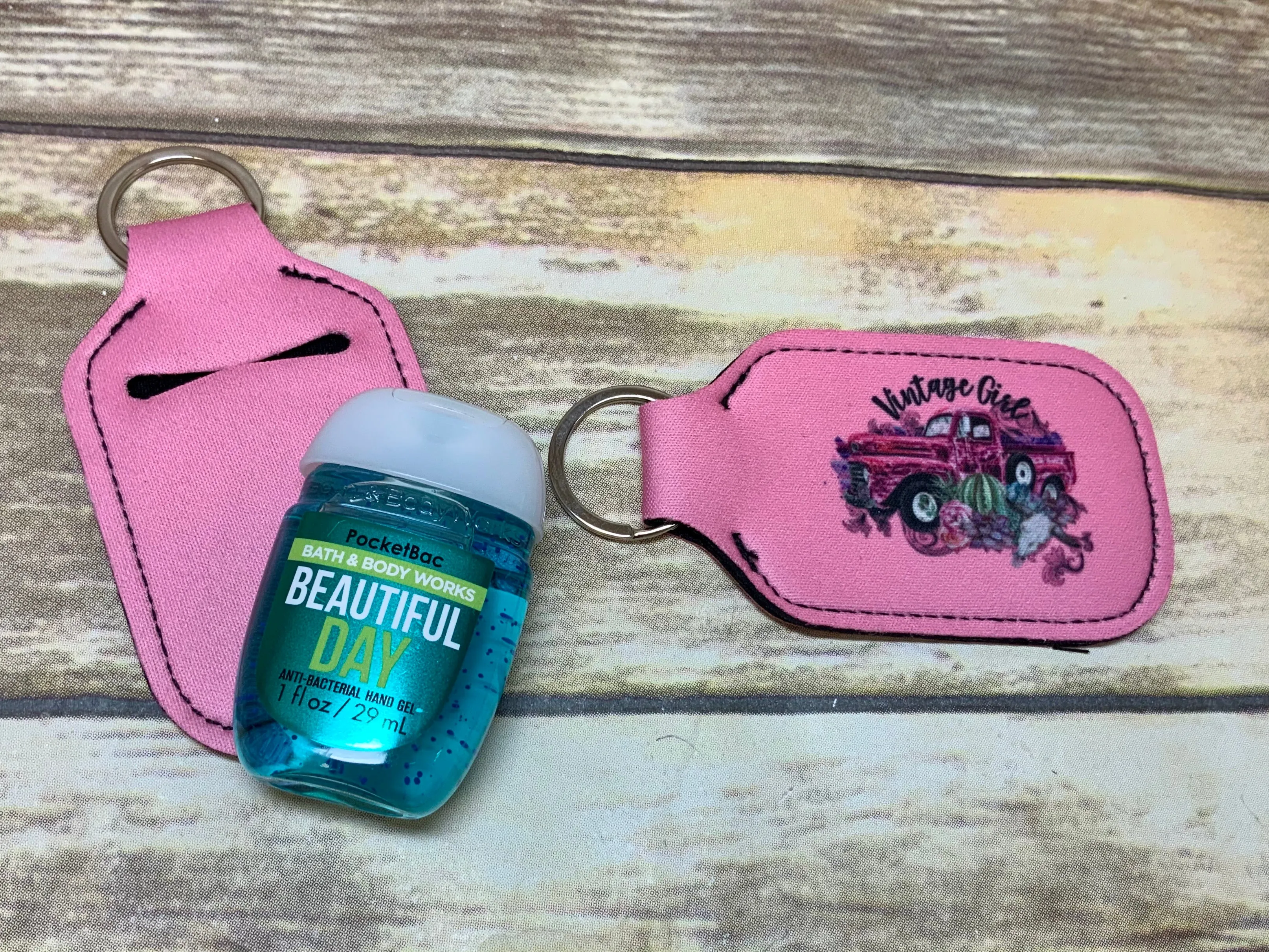 Vintage Girl with Truck and Succulents Pink Neoprene Collection