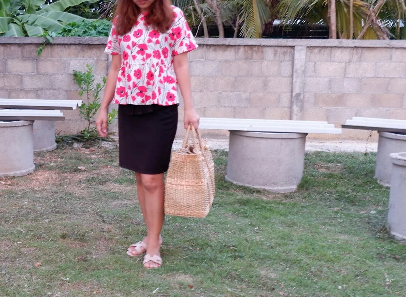 Vintage large beach bag