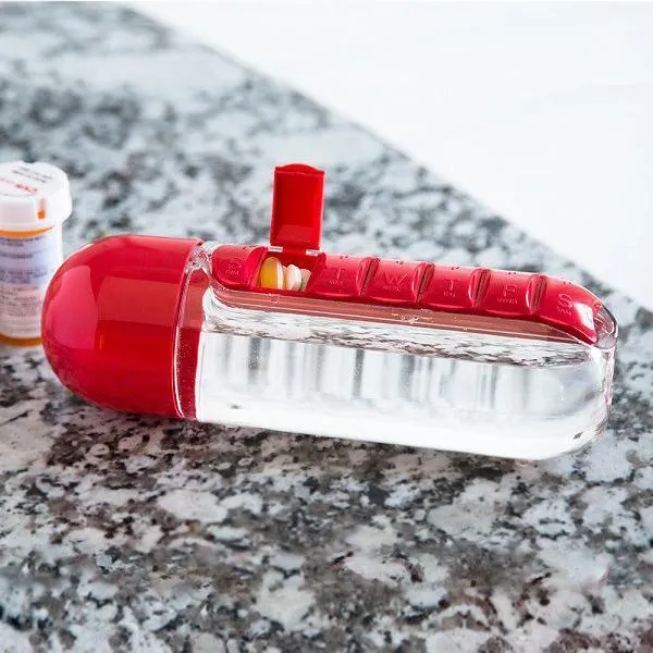 Vitamins Organizer Water Bottle