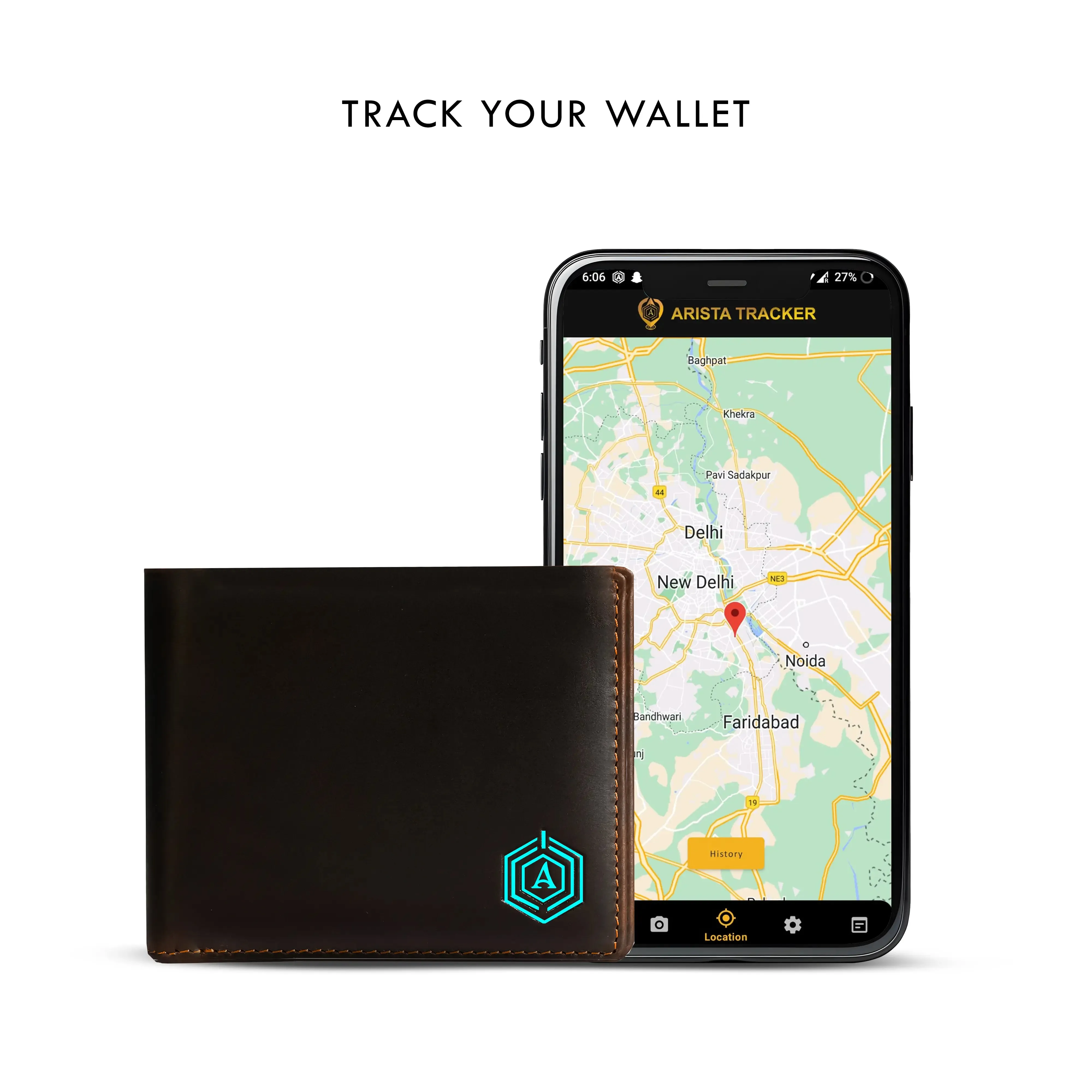 Wallet-bot Finder | Tracker wallet | Anti-Theft (Brown)