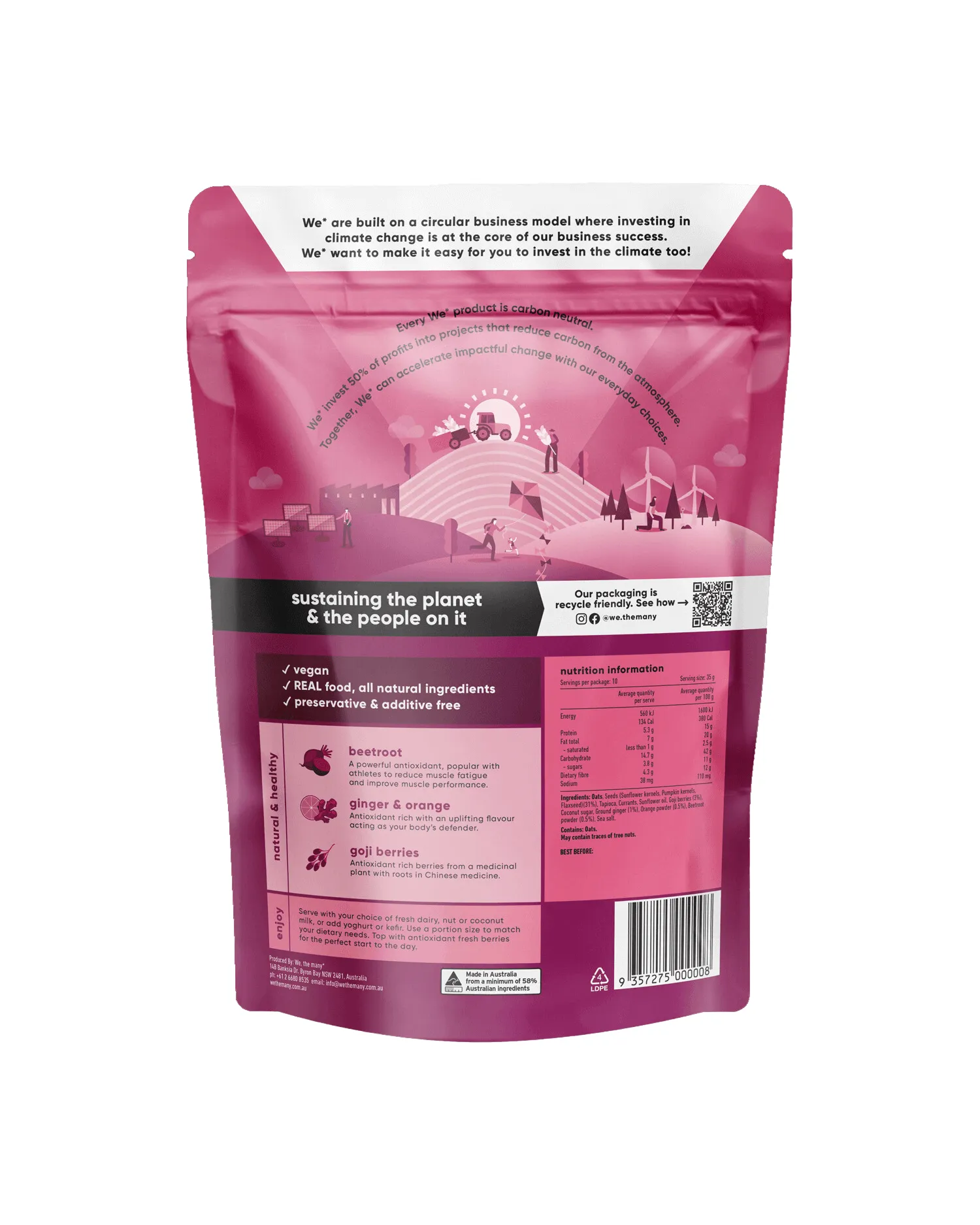 We, The Many Energise Antioxidant Functional Granola
