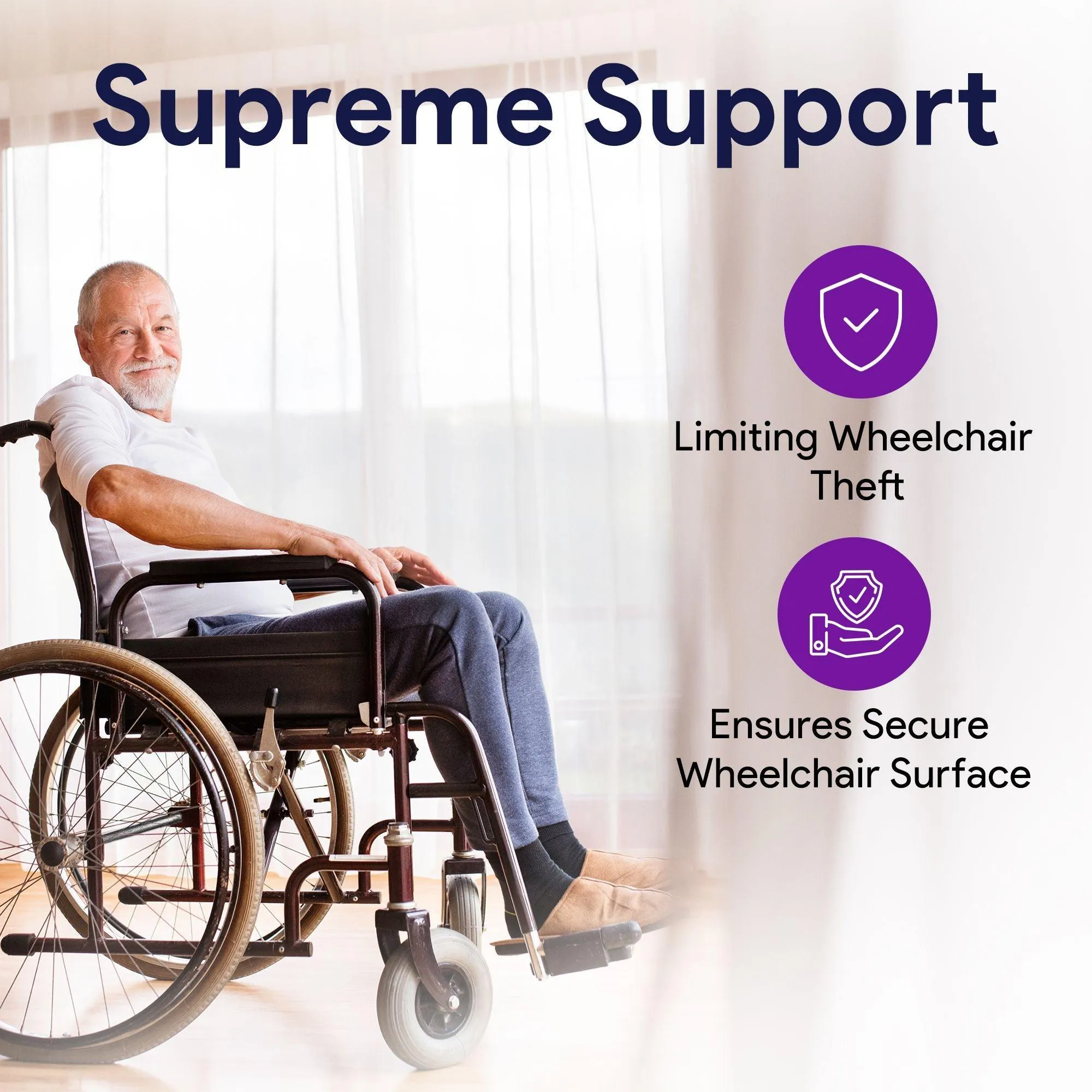 Wheelchair Anti Theft - Anti Fold Wheel Chair Bar by ProHeal