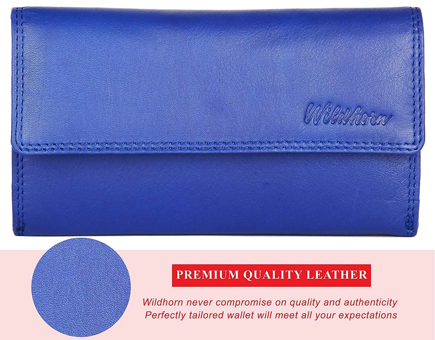 WildHorn Emily RFID PROTECTED Genuine Leather Wallet for Women stylish|Purse for Women/Girls