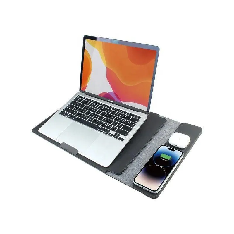Wireless Charging Laptop Sleeve Bag | Desktop Charging Mat for Laptop |Travel Laptop Case- Pack of 1
