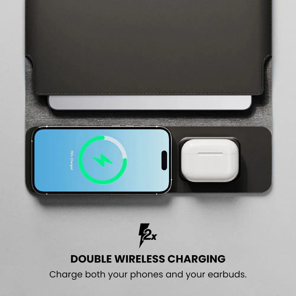 Wireless Charging Laptop Sleeve Bag | Desktop Charging Mat for Laptop |Travel Laptop Case- Pack of 1
