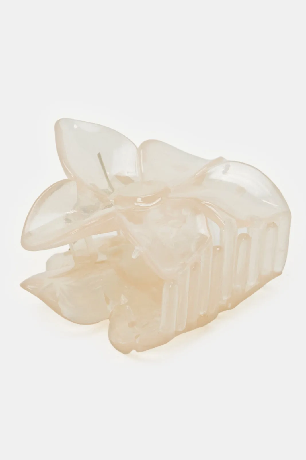 Women Beige Plain Hair Claw