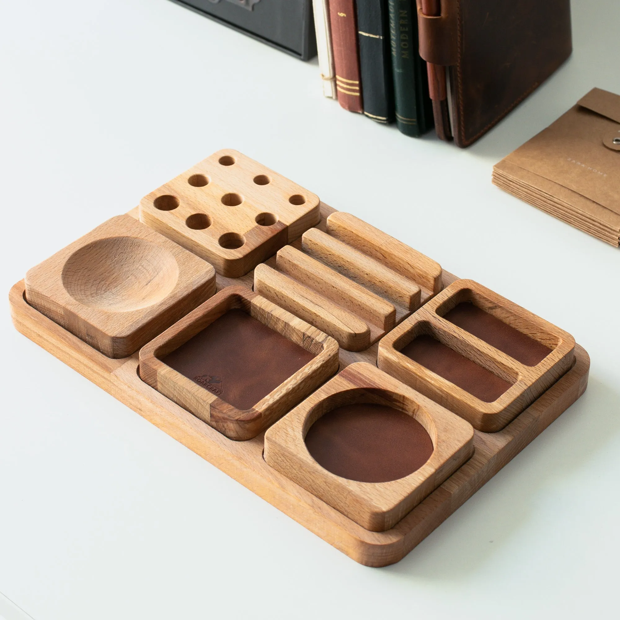 Wood Desk Organizer - Alabanda - LIMITED STOCK!