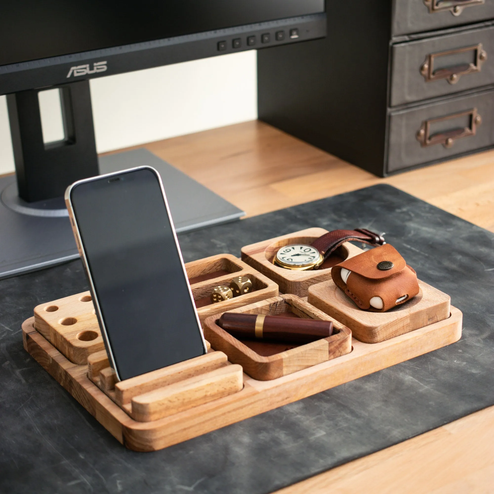 Wood Desk Organizer - Alabanda - LIMITED STOCK!