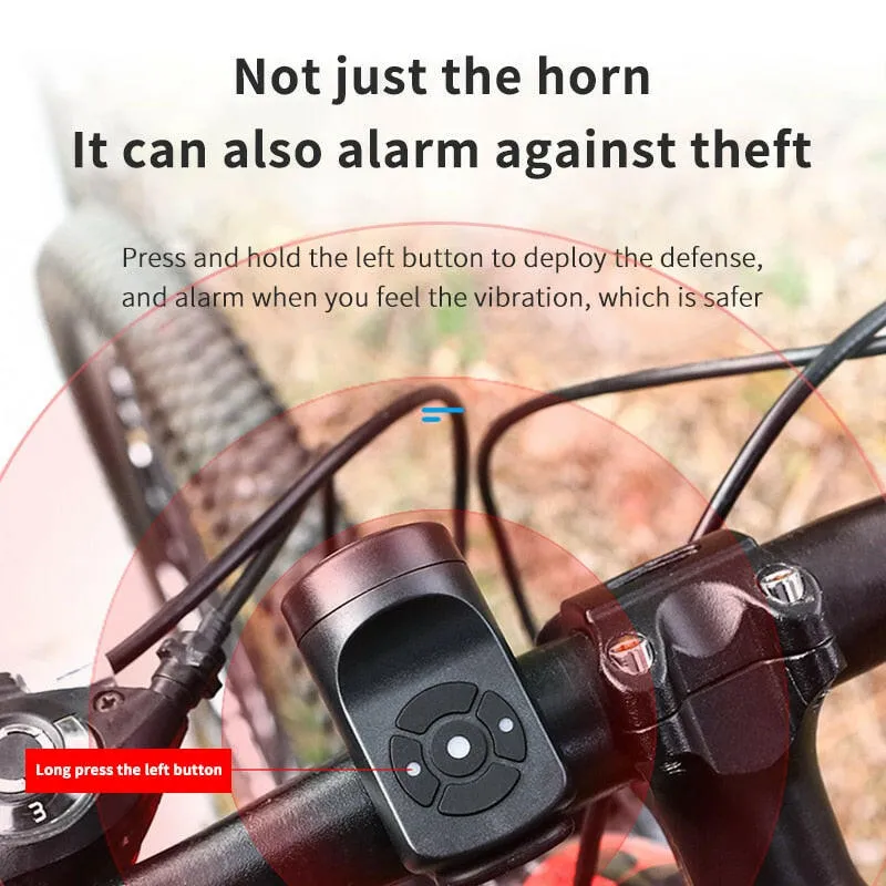 X-TIGER Bicycle Bell Rechargeable Bike Motorcycle Electric Anti-theft Alarm Horn Loud Alarm Ring Bell Road Cycling Accessories