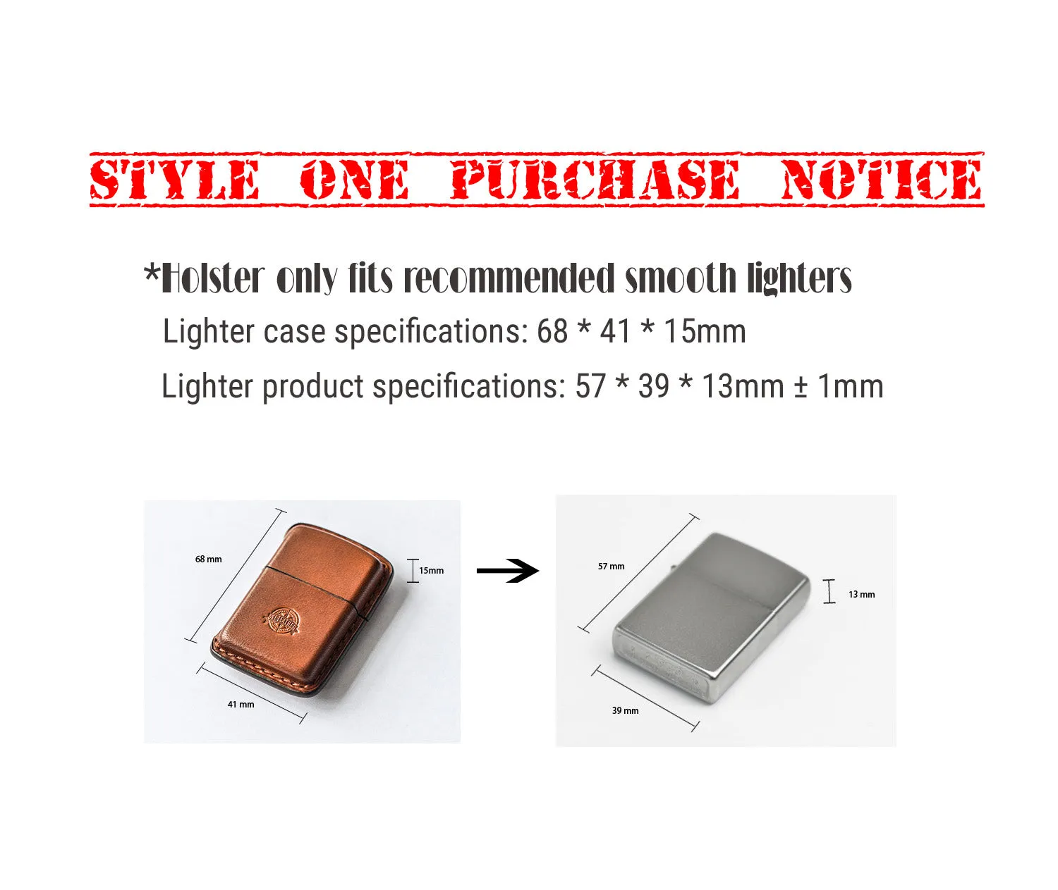 YAAGLE Leather Handmade Lighter case  for Man/Woman  YG2002